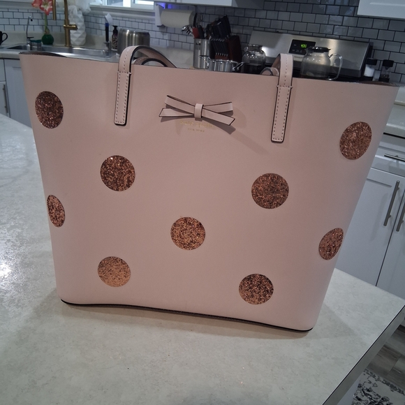 kate spade Handbags - Kate Spade Pink Polka Dot Tote Bag
